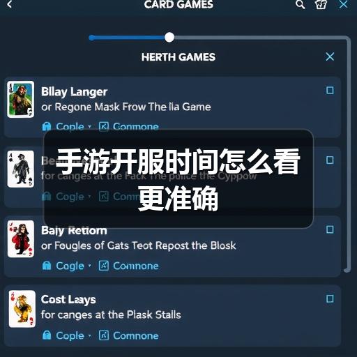 手游开服时间怎么看更准确