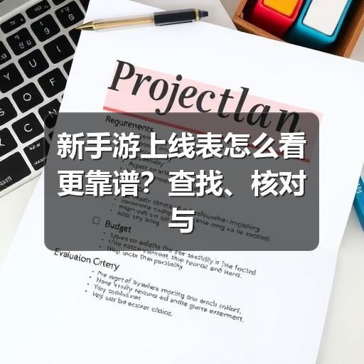 新手游上线表怎么看更靠谱?查找、核对与筛选方法