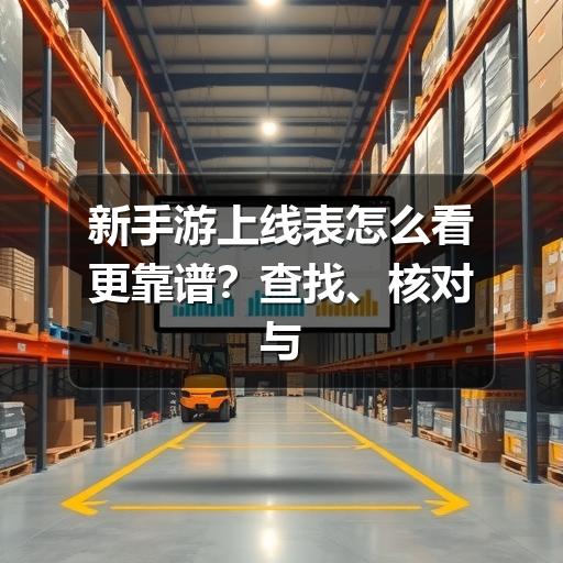 新手游上线表怎么看更靠谱？查找、核对与筛选方法