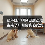 葫芦娃11月4日活动预告来了！精彩内容抢先看